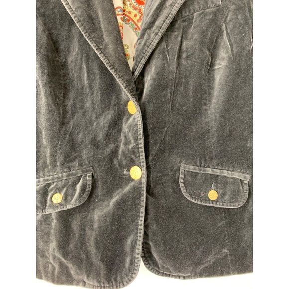 Womens Old Navy Holiday 2005 Velvet Riding Jacket Vintage Small 5238 Blazer - Picture 2 of 9